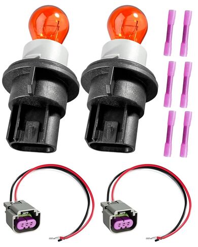 حامل مقبس ضوء إشارة الانعطاف مناسب لـ Dodge Ram 1500 2500 3500 2009-2012 استبدال 68083021AA، مع حزام الأسلاك ومصباح المصباح، قطعتان in Kuwait