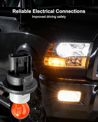 حامل مقبس ضوء إشارة الانعطاف مناسب لـ Dodge Ram 1500 2500 3500 2009-2012 استبدال 68083021AA، مع حزام الأسلاك ومصباح المصباح، قطعتان in Kuwait