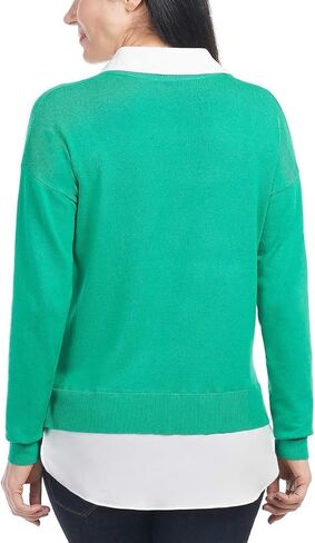Green V-neck Sweater & Top Combo by Hilary Radley in Kuwait