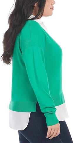 Green V-neck Sweater & Top Combo by Hilary Radley in Kuwait