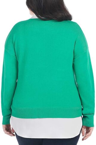 Green V-neck Sweater & Top Combo by Hilary Radley in Kuwait