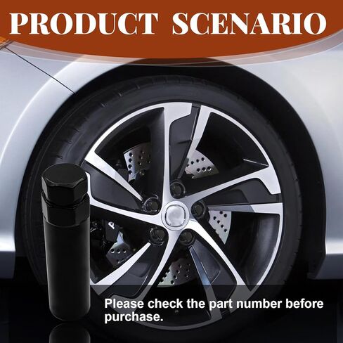 Large 6 Spline Lug Nut Socket, Car Wheel Lock Removal Tool Replacement for Aftermarket 6 Spline Lug Nut, Fit for 21mm (13/16") and 22mm (7/8") Hex Socket Wrench (Black) in Kuwait