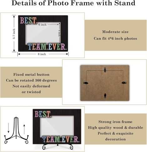 Best Team Ever Picture Frame, Team Gifts for Employees Coworker Boss Staff, 4x6 Photos Frame with Stand for Home Office Tabletop Display Decorations-08 in Kuwait