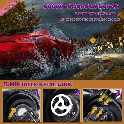 متوافق مع GMC Sierra 1500 2014 2015, 9012 High/Low Beam + H16/5202 مصابيح الضباب، عبوة من 4 قطع in Kuwait