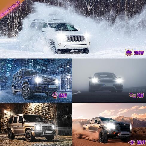 متوافق مع GMC Sierra 1500 2014 2015, 9012 High/Low Beam + H16/5202 مصابيح الضباب، عبوة من 4 قطع in Kuwait