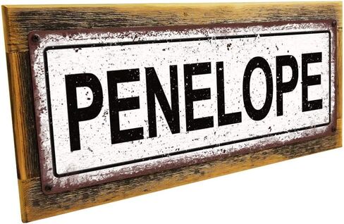 Framed Penelope 6"x16" Metal Sign, Wall Décor for Kids Room and Nursery in Kuwait