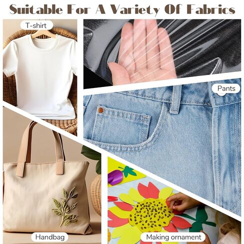 Double Sided Iron on Adhesive Film, 11.8 x 15 Yards Light Weight Press-on Patch Heat Melt Fabric Glue Sheet Permanent Fusible Adhesive for Fabric Sewing and DIY Crafts in Kuwait