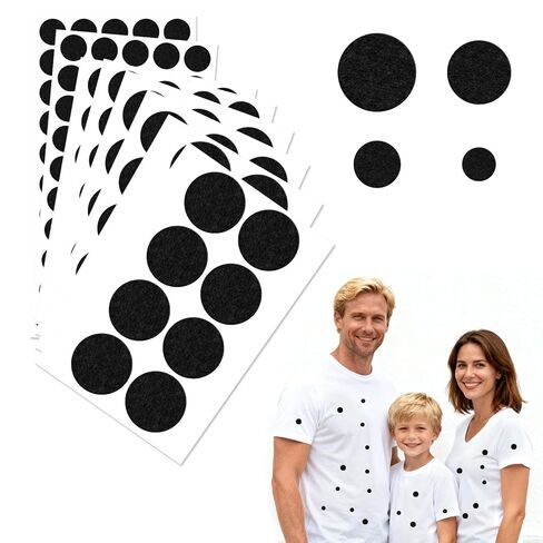 Felt Circles, 200 Pieces Black Felts Stickers Self-Adhesive Felts Pads 2 Sizes Sticky Fabric Felt Dots for Clothes DIY Art Crafts Projects Costume Holiday Party Decoration in Saudi Arabia