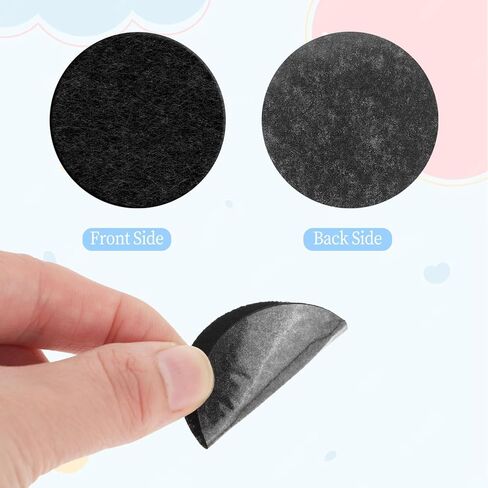 Felt Circles, 200 Pieces Black Felts Stickers Self-Adhesive Felts Pads 2 Sizes Sticky Fabric Felt Dots for Clothes DIY Art Crafts Projects Costume Holiday Party Decoration in Saudi Arabia