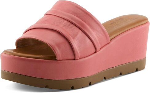 صندل نسائي من Spring Step ALLERTON مصنوع من الجلد بكعب عريض سهل الارتداء بتفاصيل مجمعة باللون الأبيض مقاس EU 40 / US 9 in Saudi Arabia