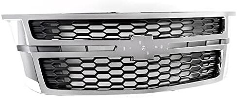 Mesh Front Bumper Upper Hood Grille Shell Chrome/Black Compatible with 2015-2020 Chevy Suburban/Tahoe LS LT in Saudi Arabia