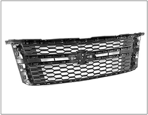 Mesh Front Bumper Upper Hood Grille Shell Chrome/Black Compatible with 2015-2020 Chevy Suburban/Tahoe LS LT in Saudi Arabia