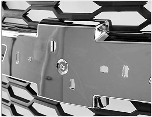 Mesh Front Bumper Upper Hood Grille Shell Chrome/Black Compatible with 2015-2020 Chevy Suburban/Tahoe LS LT in Saudi Arabia