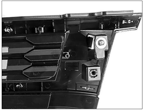 Mesh Front Bumper Upper Hood Grille Shell Chrome/Black Compatible with 2015-2020 Chevy Suburban/Tahoe LS LT in Saudi Arabia
