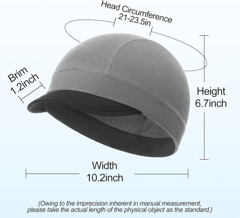 JenPen Cooling Skull Cap with Brim for Men Women Sun Protection Cycling Cap Quick Dry Helmet Liner with Sun Visor for Running in Saudi Arabia