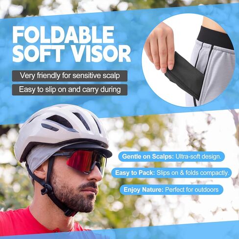 JenPen Cooling Skull Cap with Brim for Men Women Sun Protection Cycling Cap Quick Dry Helmet Liner with Sun Visor for Running in Saudi Arabia