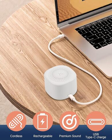 Travel White Noise Sound Machine 20 Sounds, Portable Sound Machine for Adults Sleep, Mini Sleep Aid with Adjustable Volume, 3 Timers, Colorful Night Light, Rechargeable for Baby, Home, Registry Gift in Kuwait
