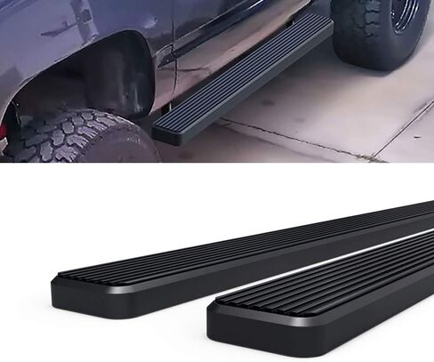 HD Ridez Stainless Steel Running Board 5" Black Compatible with Chevy GMC CK 1988-1998 Regular Cab & Chevy Tahoe 95-99 2Dr & GMC Yukon 92-99 2Dr (Exclude ZR2) (Nerf Bar Side Steps Side Bars) in Saudi Arabia