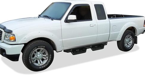 APS Stainless Steel 6.5in Nerf Bars Pocket Steps Square Tube Rocker Guards Compatible with Ford Ranger Super Cab 4-Door 99-11 in Saudi Arabia