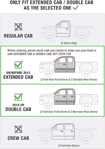 لوحات الجري Magnum RT Gen 2 Drop Steps باللون الأسود متوافقة مع الهيكل الجديد Double Cab 2019-2026 Silverado Sierra 1500 و2020-2026 2500/3500 HD in Kuwait