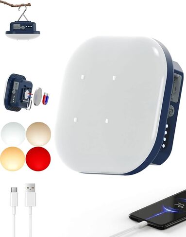 LED Camping Lights, 12000mAh Rechargeable Lanterns, 5 Lighting Modes Camping Tent Light, PD 3.0 Fast Charging PowerBank, IP54 Waterproof Portable Red Flashlight for Power Outage in Kuwait