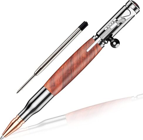 Bolt Action Pen Ballpoint Pen with Compass &Rifle Clip & Extra Refills & Office Decor Gift for Dad/Colleague/Boyfriend/Husband in Saudi Arabia