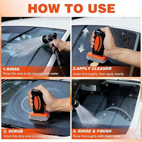 Glass Oil Film Remover for Car, Roll-On Glass Compound with Cleaning Board, Oil Film Remover for Car Windshields and Windows, Removes oil film & Smudges, (1PCS) in Saudi Arabia