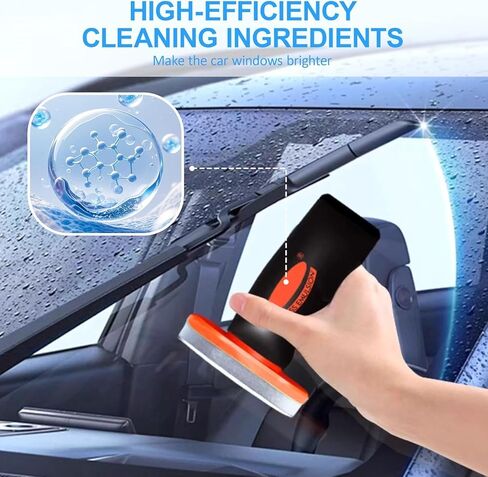Glass Oil Film Remover for Car, Roll-On Glass Compound with Cleaning Board, Oil Film Remover for Car Windshields and Windows, Removes oil film & Smudges, (1PCS) in Saudi Arabia