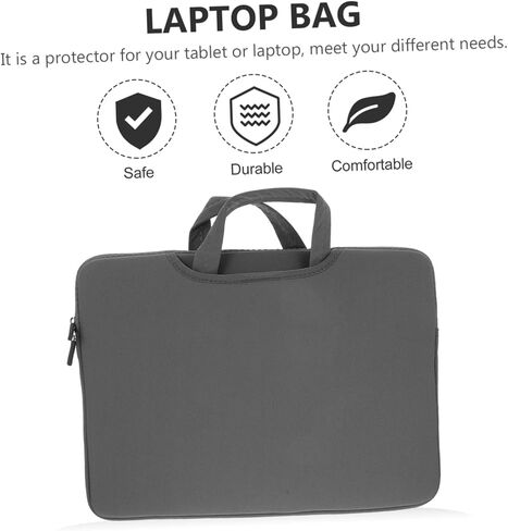 Laptop Handbag for Travel Storage Pouch Double Zippers Shockproof for Laptops Portable Carrying Case for Business and School Use in Kuwait