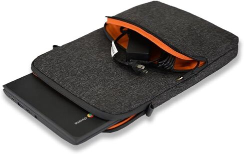 Higher Ground 14IN-15IN Elements Plus, Grey. Top Load Sleeve for Chromebooks, Tablets, Notebooks with Coated Fabric, Exterior Pocket & Removable Shoulder Strap Easily Slips in Backpack. in Saudi Arabia