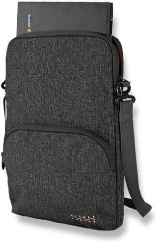 Higher Ground 14IN-15IN Elements Plus, Grey. Top Load Sleeve for Chromebooks, Tablets, Notebooks with Coated Fabric, Exterior Pocket & Removable Shoulder Strap Easily Slips in Backpack. in Saudi Arabia