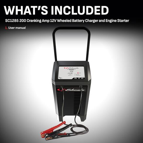 Schumacher Electric Wheeled Automatic 6A Car Battery Charger and 200A Engine Starter, 4-in-1 Solution, Maintainer, 40A Boost, for 12V Power Sport, Automotive, and Marine Batteries, SC1285 in Kuwait