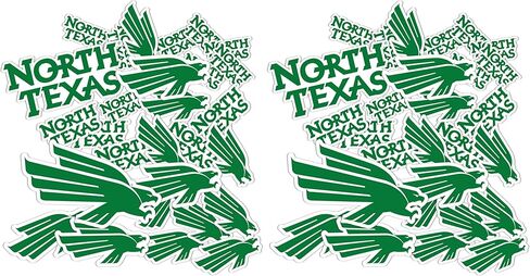 University of North Texas Sticker UNT Mean Green Stickers Vinyl Decals Laptop Water Bottle Car Scrapbook T1 (Type 1-1) in Saudi Arabia
