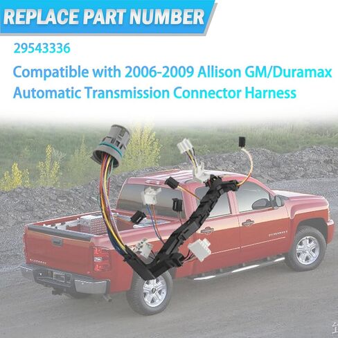 6-Speed Transmission Wiring Harness Compatible with Allison 1000/2000/2400 (2006-2009) Internal Harness 29543336 | Replaces 350-0087, 121446C | Duramax 7-Solenoid Type in Kuwait
