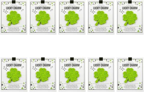 St. Patrick's Day Gifts, Lucky Charm, Handmade Finished Cute Crocheted Irish Clover Pocket Hug Token, Small Gifts, Greeting in Saudi Arabia
