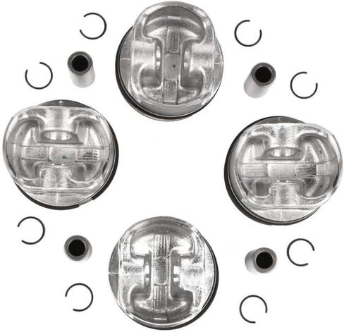 4 Set Pistons And Rings Kit 06B107099AG 06B107065F VW06B107065F Compatible With A3 A4 AWW AWP AUG AWM 1.8T in Saudi Arabia