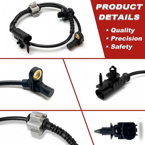 مستشعر سرعة عجلة ABS قطعة واحدة: أمامي يسار ويمين متوافق مع شيفروليه 2007-12 سيلفرادو 1500 V8 6.0L V8 5.3L V8 6.2L، GMC 2007-09 Sierra V8 5.3L V8 6.2L، كاديلاك 2007-14 إسكاليد V8 6.0L V8 6.2L in Kuwait