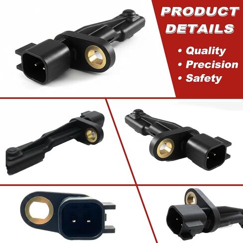 ABS Wheel Speed Sensor 1Pc: Rear Left & Right Compatible with Jeep 2007-2017 Wrangler V6 3.6L/3.8L, 2018 Wrangler JK V6 3.6L, 2008-2012 Liberty V6 3.7L, Dodge 2007-2011 Nitro V6 3.7L/4.0L in Kuwait