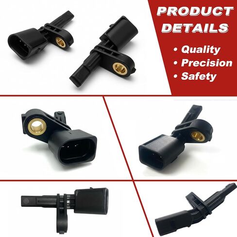ABS Wheel Speed Sensor 2Pcs: Front Left & Right Compatible with Audi 2006-2013 A3 L4 1.8L L4 2.0L, A3 Quattro 2006-2010 L4 2.0L V6 3.2L, Volkswagen 2010-2014 Golf L4 2.0L, 2005-2018 Jetta L4 2.0L in Kuwait
