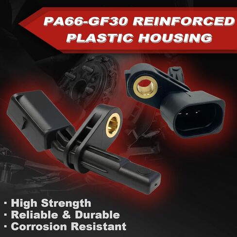 ABS Wheel Speed Sensor 2Pcs: Front Left & Right Compatible with Audi 2006-2013 A3 L4 1.8L L4 2.0L, A3 Quattro 2006-2010 L4 2.0L V6 3.2L, Volkswagen 2010-2014 Golf L4 2.0L, 2005-2018 Jetta L4 2.0L in Kuwait