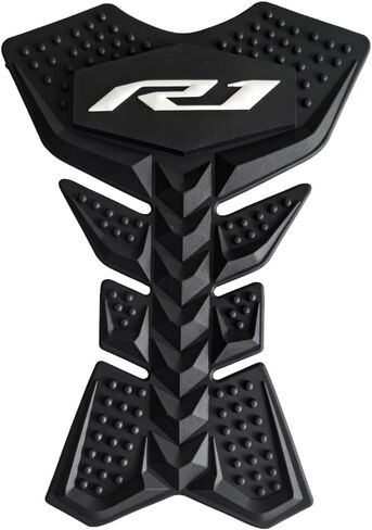 Gas Fuel Tank Emblem Sticker Decal Rubber Raise Up Compatible with Yamaha YZF R1 White in Kuwait