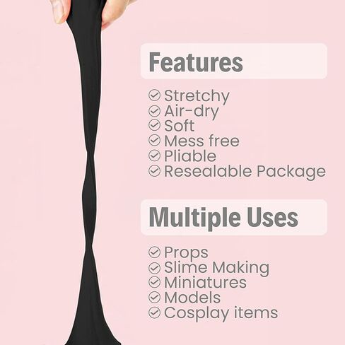 BOHS White Foam Clay Basic - Squishy,Soft, Air Dry -for School Project,Cosplay,Fake Bake, Slime Supplies-100 Grams in Kuwait