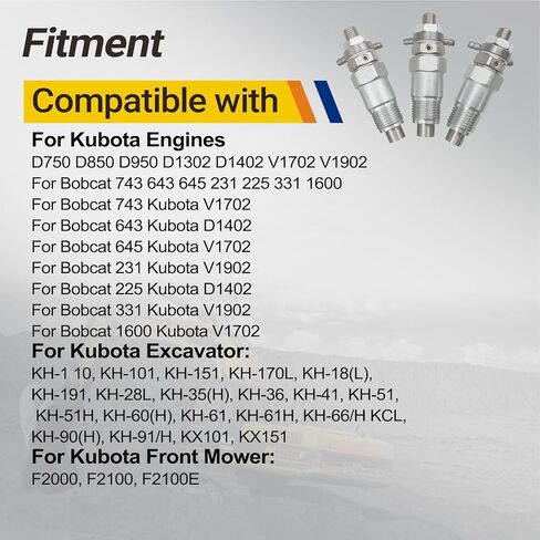3 قطعة 15271-53020 15221-53020 حقن الوقود لمحرك كوبوتا D750 D850 D950 D1302 D1402 V1702 V1902 الجرارات L245DT L245F L245H L275 L285 L2050F L2350DT L2350F L175 L185DT L185F L225 L225DT in Kuwait