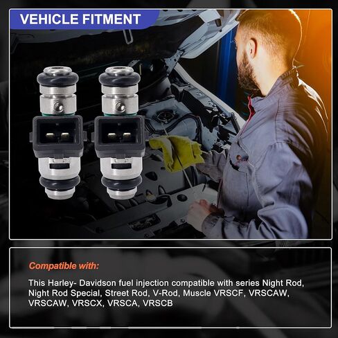 HiSport Fuel Injector IWP063 27665-01/A 2 PCS - Compatible with HARLEY DAVIDSON V-Rod VRSC Twin Power 5.6 G/S in Saudi Arabia