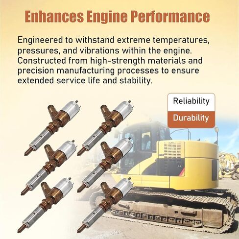 326-4700 Fuel Injectors Common Rail 6PCS Fit For Caterpillar CAT C6 C6.4 Engine 320D 323D 321D 320DL 323DL Diesel Relace# 295-9130 326-4700 10R-7675 32F61-00062 in Kuwait