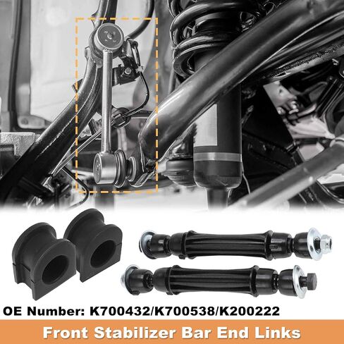 رقم K700432/K700538/K200222 قطعتان من وصلات شريط التأرجح الأمامي مجموعة البطانات المثبت لمجموعة كاديلاك إسكاليد لسيارة تشيفي سيلفرادو سوبربان تاهو لمجموعة تعليق جي إم سي سييرا يوكون in Saudi Arabia
