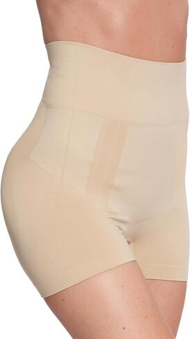 Women High Rise Tummy Control Thigh Compression Inseams Elastane Shorts for Biker Yoga Running Gym and Workout in Saudi Arabia