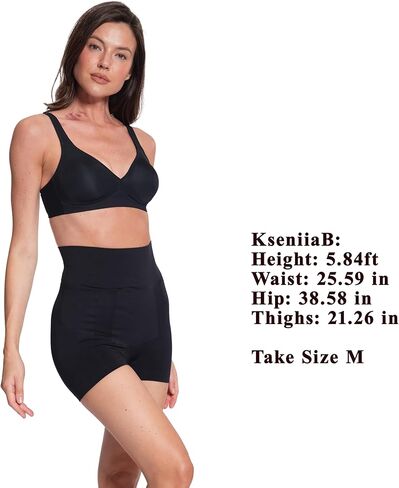 Women High Rise Tummy Control Thigh Compression Inseams Elastane Shorts for Biker Yoga Running Gym and Workout in Saudi Arabia