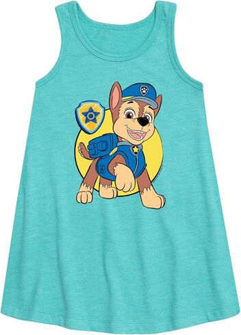ملابس HYBRID - Paw Patrol - Chase Sketch - فستان على شكل حرف A للفتيات الصغيرات والشباب in Saudi Arabia