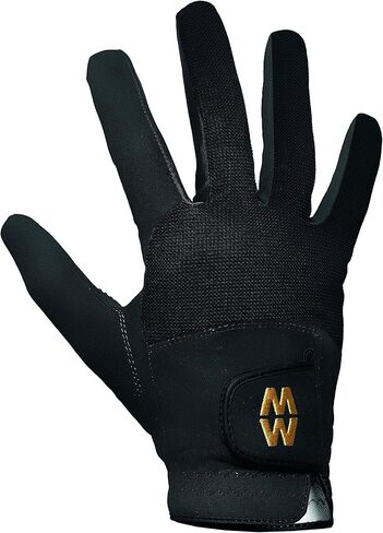 Macwet Men's & Women's 1 Pair Short Mesh Sports Gloves 7 Black in Saudi Arabia